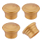 Plastic Curtain Rod Heads, Round Drapery Pole Finials, Gold, 49x32mm, Inner Diameter: 28~29mm