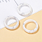 Natural Howlite Plain Band Finger Rings, Inner Diameter: 18~20mm