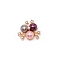 Alloy Cabochons, with Crystal Rhinestone & ABS Plastic Imitation Pearl, Flower, Light Gold, 20x21x10.5mm