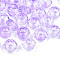 Glass European Beads, Large Hole Beads, No Metal Core, Rondelle, Lilac, 14x8mm, Hole: 5mm