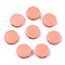 Painted Natural Wood Beads, Flat Round, Light Salmon, 15~15.5x4mm, Hole: 1.8mm