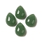 Glass Cabochons, Imitation Gemstone, Teardrop, Sea Green, 14x10x5mm