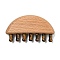 Natural Tiger Eye Scalp Massager, Wood Head Scalp Comb, for Head Stress Relax Massage Tool, Natural Gemstone Scalp Massager, Half Round, 51x99x22mm