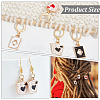 12Pcs 4 Style Alloy Enamel Playing Card Charm Locking Stitch Markers HJEW-PH01665-4