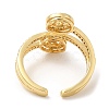 Rack Plating Brass Flat Round Cuff Rings RJEW-D008-19G-3