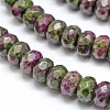 Faceted Natural Ruby in Zoisite Rondelle Beads Strands G-K090-04-3