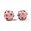 Polymer Clay Rhinestone Beads RB-T017-31E-A-2