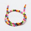 Dyed Synthetical Turquoise Heart Bead Strand X-G-P083-88C-2