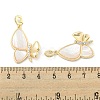 Brass Micro Pave Clear Cubic Zirconia Pendants KK-L211-019G-01-3