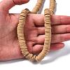 Flat Round Handmade Polymer Clay Beads CLAY-R067-10mm-37-6