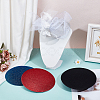 4Pcs 4 Colors EVA Cloth Round Fascinator Hat Base for Millinery Magic FIND-BC0014-33-4