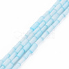 Glass Silk Stain Style Beads Strands GLAA-N047-001B-01-1