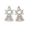 201 Stainless Steel Laser Cut Pendants STAS-P428-10P-02-1