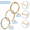 BENECREAT 3 Bundles 3 Size Brass Craft Wire Sets CWIR-BC0001-41-2