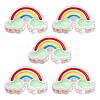 5Pcs Transparent Acrylic Enamel Beads OACR-YW0001-31C-1