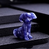 Dyed & Heated Natural Blue Aventurine Carved Dog Statue PW-WG97821-17-1