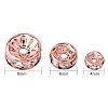 Rondelle Brass Rhinestone Spacer Beads RB-PH0001-05RG-NF-5