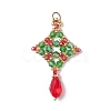 Christmas Glass Pendants PALLOY-MZ01051-01-1