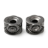 Rack Plating Eco-Friendly Brass Micro Pave Clear Cubic Zirconia Beads KK-M258-05B-1