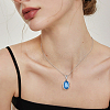 1Pc 925 Sterling Silver Pendant Cabochon Settings STER-BC0003-78B-5