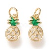 Brass Micro Pave Clear Cubic Zirconia Charms LS-ZIRC-K086-01G-1