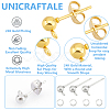 120Pcs 2 Colors Iron Ball Stud Earring Post KK-UN0001-70-5