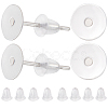 1600Pcs 2 Styles  304 Stainless Steel Flat Round Blank Peg Stud Earring Findings FIND-BBC0003-53A-1