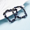 Unisex Chip Natural Sodalite Beaded Stretch Bracelets BJEW-S143-21-6