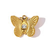 304 Stainless Steel Rhinestone Pendants STAS-OY009-31G-1