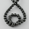 Magnetic Synthetic Hematite Beads Strands G-Q893-4mm-1