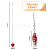 Faceted Glass Ceiling Fan Pull Chain Extenders AJEW-PH01446-2