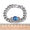 Eye 201/304 Stainless Steel Link Bracelets BJEW-F522-02P-01-5