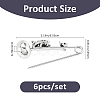 6Pcs Skeleton Halloween Zinc Alloy Brooch JEWB-FH0002-37AS-2