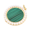Brass with Synthetic Malachite Pendants KK-C162-004A-G-2