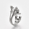Alloy Puppy Cuff Finger Rings RJEW-T008-09-2