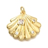 Brass Micro Pave Cubic Zirconia Pendants KK-S508-38G-1