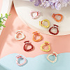 10Pcs 5 Colors Alloy Spring Gate Rings FIND-TA0008-59B-5