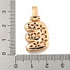 Brass Micro Pave Clear Cubic Zirconia Pendants KK-B099-01G-E-3