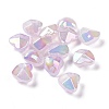 UV Plating Luminous Transparent Acrylic Beads OACR-C001-06-2