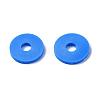 Flat Round Handmade Polymer Clay Beads CLAY-R067-10mm-33-7