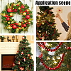 Wood Round Beads Pendant Decorations for Christmas Decorations HJEW-WH20003-49B-4