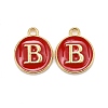 Golden Plated Alloy Enamel Charms ENAM-S118-03B-1
