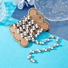 Alloy & Crystal Rhinestone & Plastic Pearl Bead Chains LCHA-TA0001-01-7