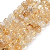 Heated Natural Citrine Beads Strands X-G-C293-A03-8mm-2