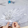 3D Flower Polyester Embroidery Sew on Flower Appliques PATC-WH0008-24A-6
