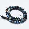 Faceted Natural Agate Beads Strands G-F561-6mm-D08-2