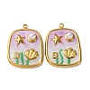 304 Stainless Steel Enamel Pendants X1-STAS-L299-18G-03-1