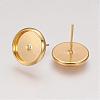 Brass Stud Earring Settings KK-H021-1G-NF-2