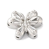 Brass Micro Pave Clear Cubic Zirconia Beads KK-G503-13P-1