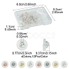 40Pcs 4 Colors Long-Lasting Plated Brass Silicone Ear Nuts KK-FS0001-49-4